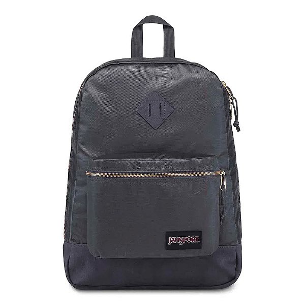 Mochila JanSport Super Fx Deep Grey Gold Premium Poly 25L