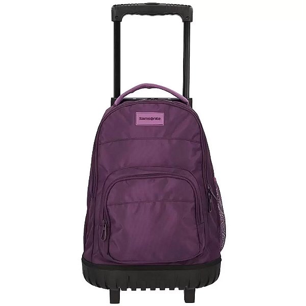 Mochila Samsonite Java Com Rodas e Carrinho Roxo