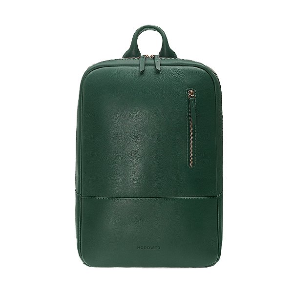 Mochila de Couro Nordweg Feminina Studio NS001 Verde