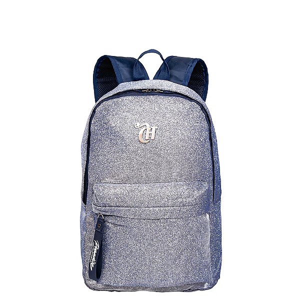 Mochila Sestini Capricho 21Z01 Glitter Azul Marinho