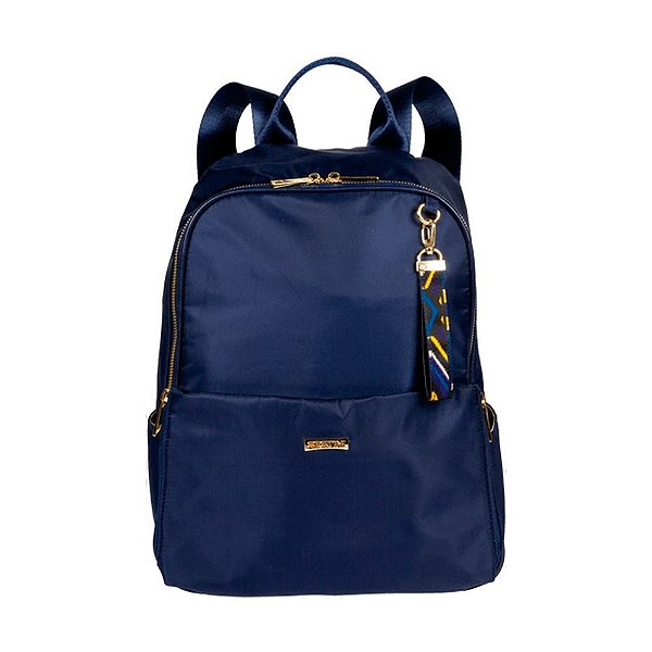 Mochila Sestini Grande Notebook Scarf Azul Marinho