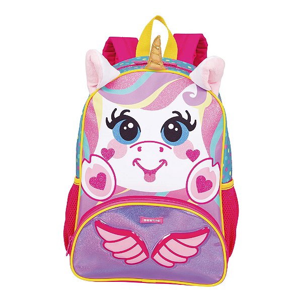 Mochila Sestini Pets X Unicórnio 13 Litros Rosa