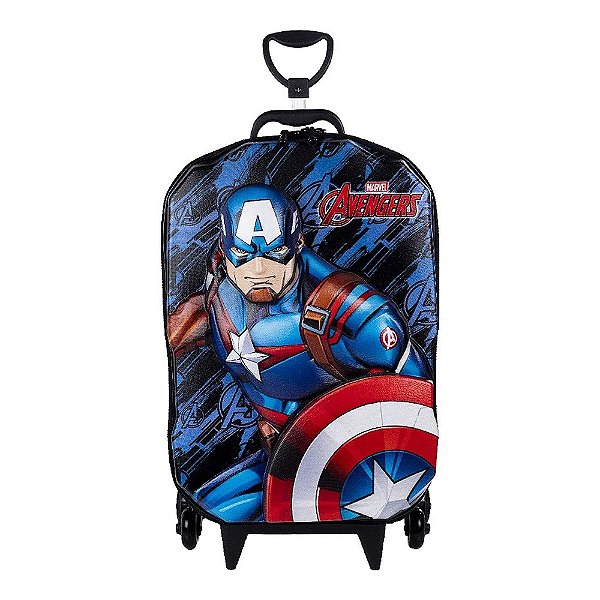 Mala Infantil MaxToy Capitão América Azul