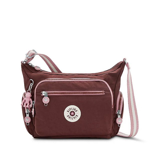 Bolsa Transversal Kipling Gabbie S 7 Litros Mahogany Vinho