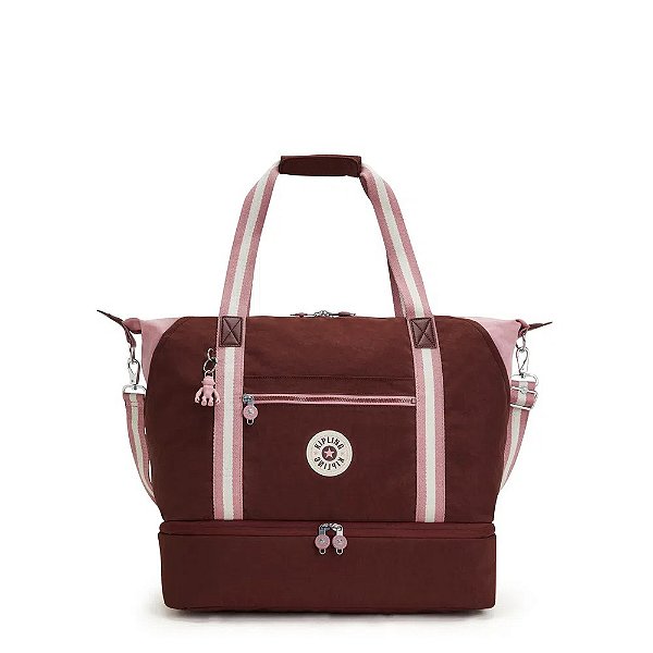Bolsa de Ombro Kipling Art Média Weekender Vermelho