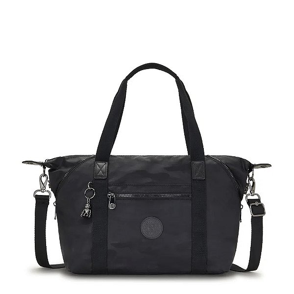 Bolsa Transversal Kipling Art 21 Litros Black Camo Preto