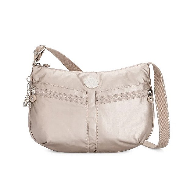 Bolsa Transversal Kipling Izellah 7 Litros Prata