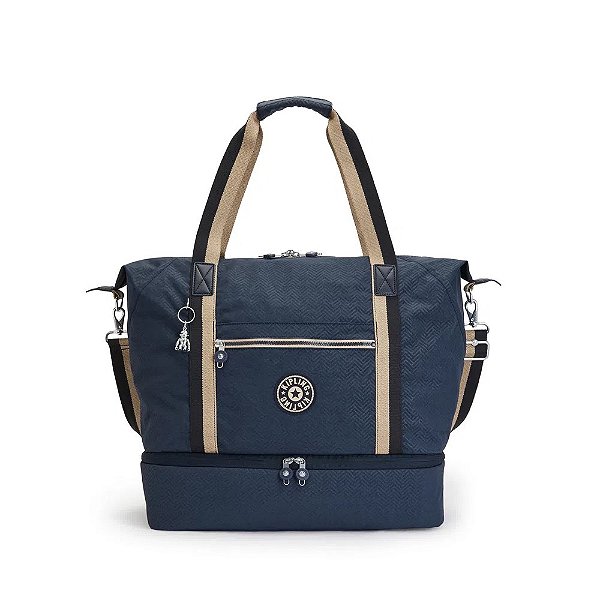 Bolsa de Ombro Kipling Art Média Weekender Azul Marinho