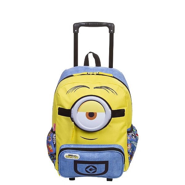 Mochila Sestini Com Rodinhas Minions X Amarelo