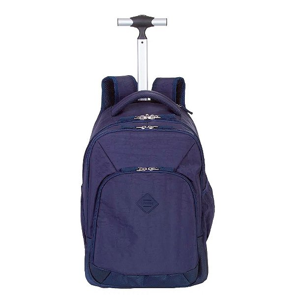 Mochila Sestini Com Carrinho 2 em 1 Rolling Crinkle Azul