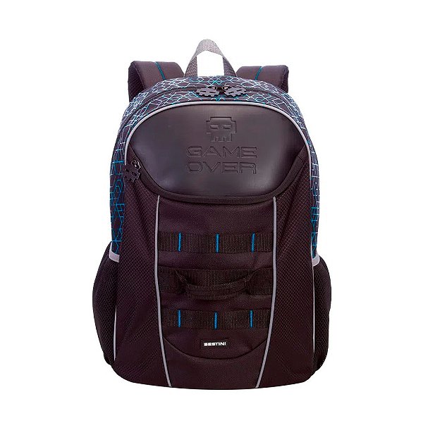 Mochila Escolar Sestini X Game Over 22 Litros Preto