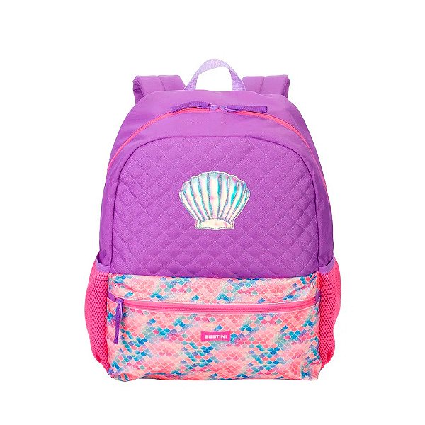 Mochila Escolar Sestini M Plus Sereia 2 Roxo