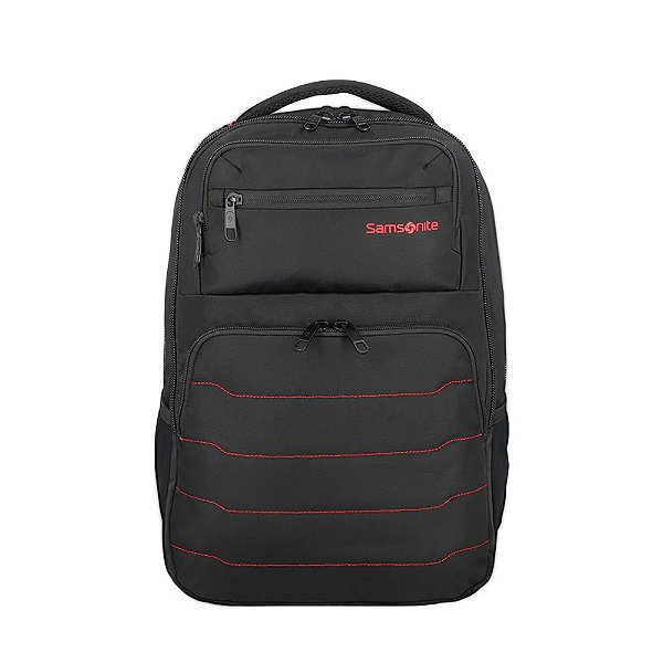 Mochila Samsonite Acceleration Stark Preto e Vermelho