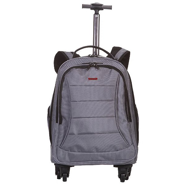 Mochila Sestini Com Carrinho 2 em 1 Web 3.0 Plus Cinza