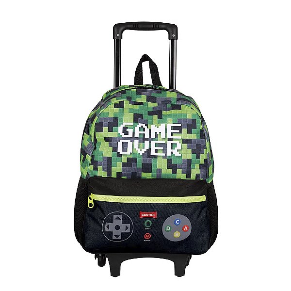 Mochila Sestini Com Carrinho M Plus Game Verde