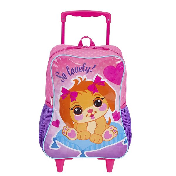 Mochila Sestini Com Carrinho M Lulu 15 Litros Rosa