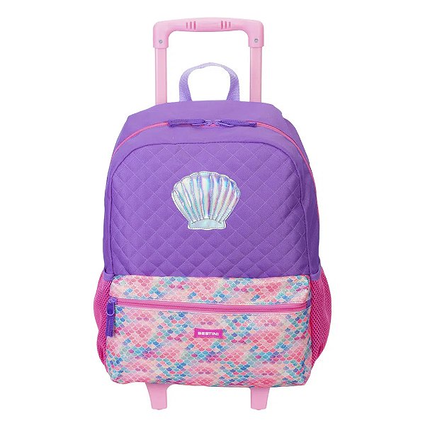 Mochila Sestini Com Rodinhas M Plus Sereia 2 Roxo