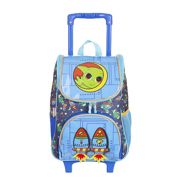 Mochila Sestini Com Rodinhas Média Y Alien 16 Litros Azul