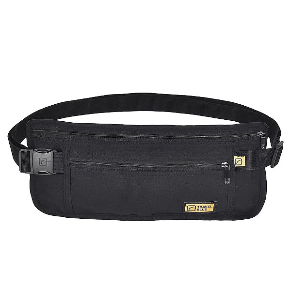 Pochete Travel Blue RFID Money Belt Preto