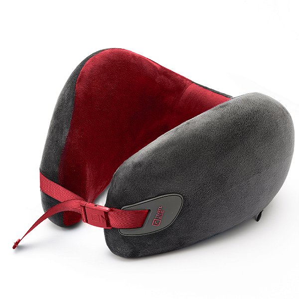 Travesseiro De Pescoço Travel Blue Nuvem Cinza e Vermelho