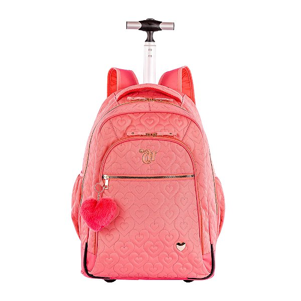 Mochila Sestini Com Carrinho Capricho Crush Pêssego