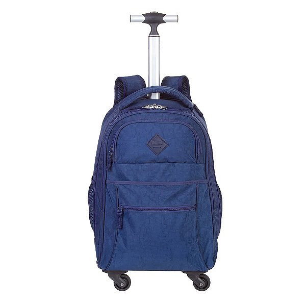 Mochila Sestini 4 Rodas Rolling Crinkle 34 Litros Azul