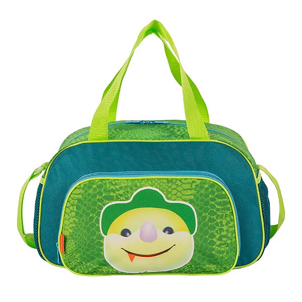 Sacola Bolsa de Viagem Sestini Kids Dino 3 Grande Verde