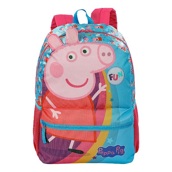 Mochila Sestini Escolar Peppa Core Grande Rosa