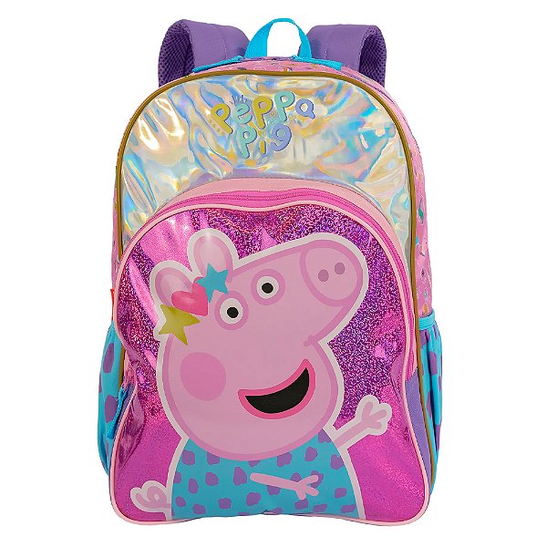 Mochila Sestini Escolar Peppa Dots Grande Rosa