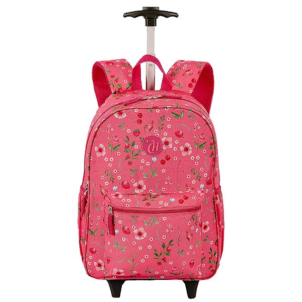 Mochila Sestini Com Carrinho Capricho Student Picnic Rosa