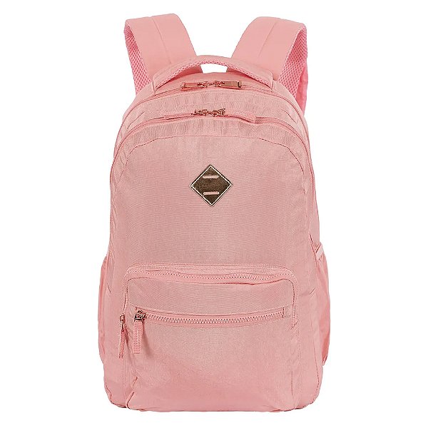 Mochila Sestini 2 Compartimentos College 3 Rosa Metálico