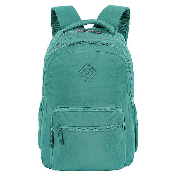 Mochila Sestini 2 Compartimentos College Crinkle 3 Verde