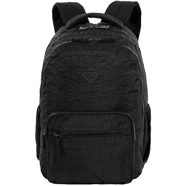 Mochila Sestini 2 Compartimentos College Crinkle 3 Preto