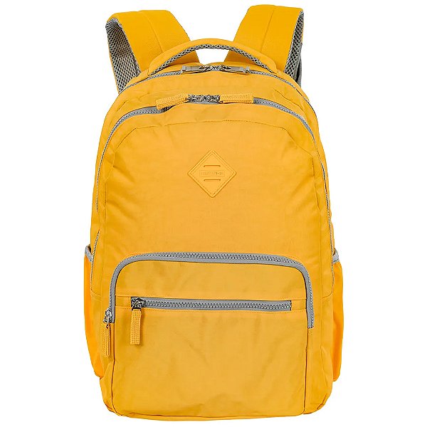 Mochila Sestini 2 Compartimentos College Crinkle 3 Amarelo