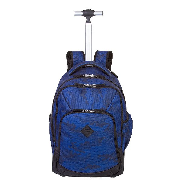 Mochila Carrinho Sestini 2 Compartimentos Rolling Azul