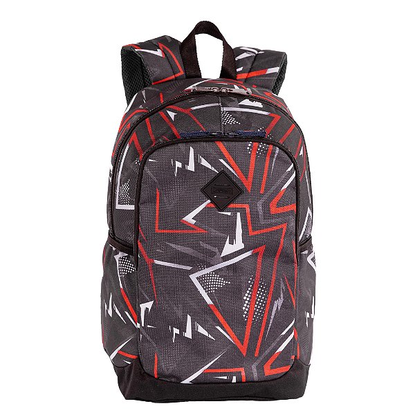 Mochila Sestini Magic Orange Power Preto com Vermelho