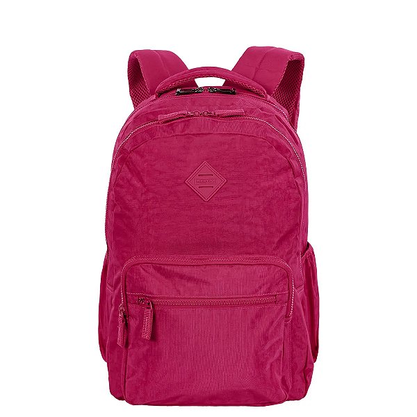 Mochila Sestini 2 Compartoimentos College Crinkle 3 Rosa