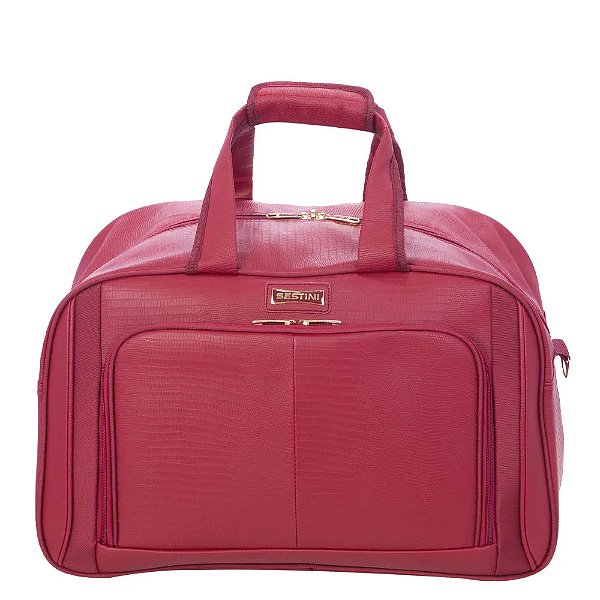 Bolsa de Viagem Sestini Média Croco 4T Vinho