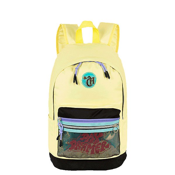 Mochila Sestini Grande Capricho Candy Popcorn Amarelo