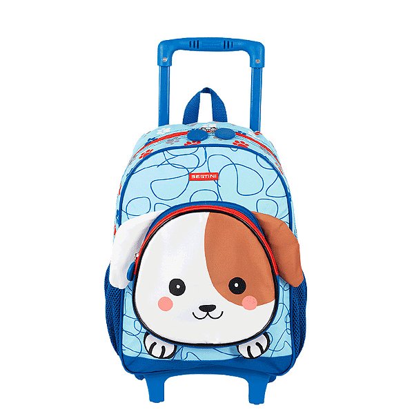 Mochila Sestini com Rodinhas Média Sestini Kids Dog 4