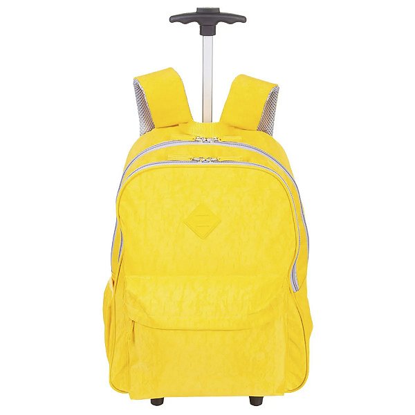 Mochila Sestini Com Carrinho Rollingg Crinkle Amarelo