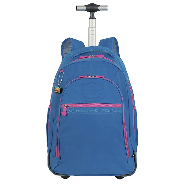 Mochila Sestini com Carrinho Paul Frank Classics Aquamarine