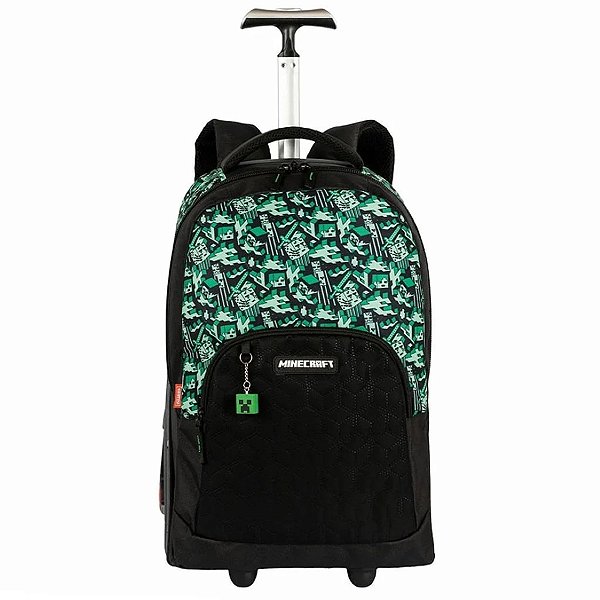 Mochila Sestini Mega Rodas Minecraft Camoterra Colorido