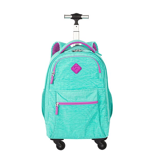 Mochila Sestini com Rodinhas Rollingg Crinkle 2 Turquesa