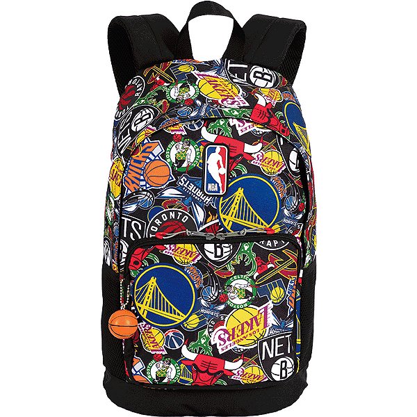 Mochila Sestini Grande NBA Begins Logos Preto