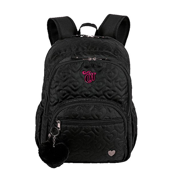 Mochila Sestini Grande 2 Compartimentos Capricho Crush Preto