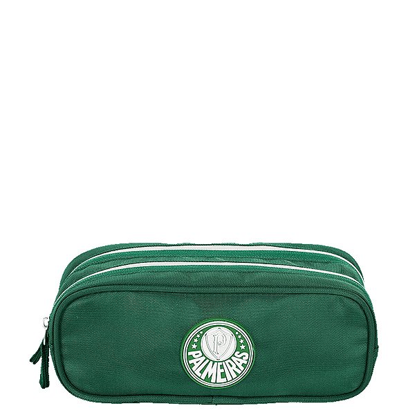 Estojo Sestini 2 Compartimentos Palmeiras X01 Verde