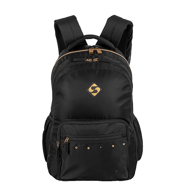 Mochilas Sestini 2 Comp College 4 Unissex Nailon Neogold