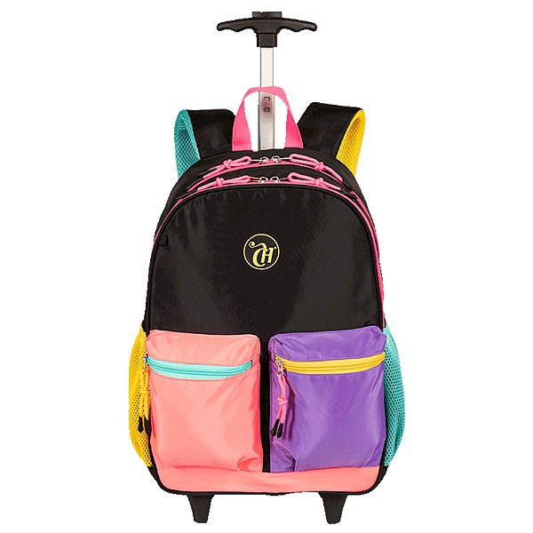 Mochila com Carrinho Sestini Externo Capricho Contrast Rosa