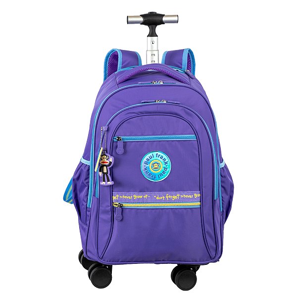 Mochila com Carrinho Sestini Paul Frank Fun 4 Rodas Lilás